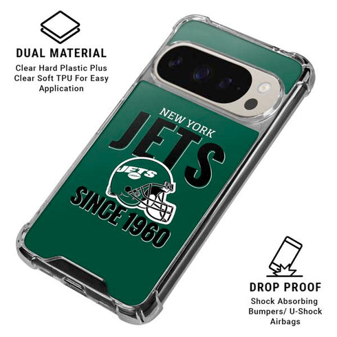 NFL New York Jets Helmet Pixel 9/9 Pro Clear Case